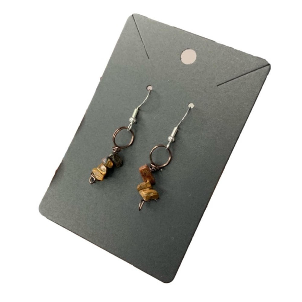 Brown tiger eye earrings